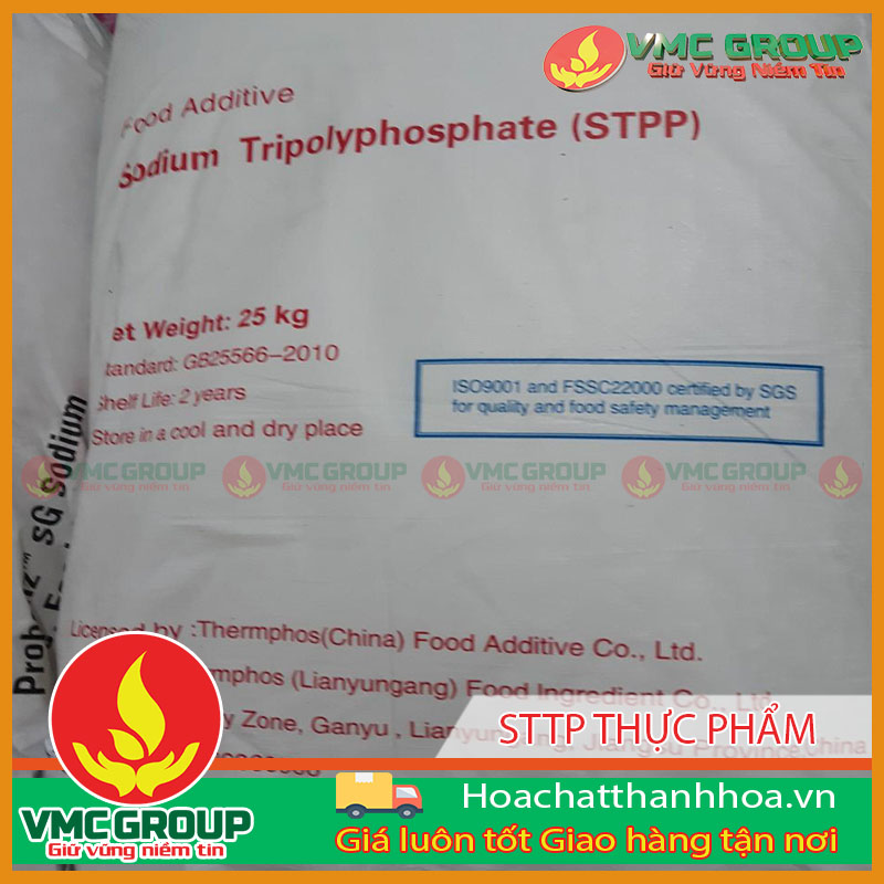 Phụ gia giòn dai Sodium Tripolyphosphate STPP Thermphos China - STPP Thực phẩm