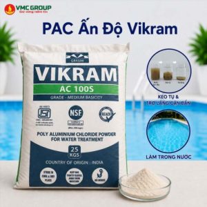 PAC Ấn Độ Vikram AC 100S 25kg/bao – Poly Aluminium Chloride